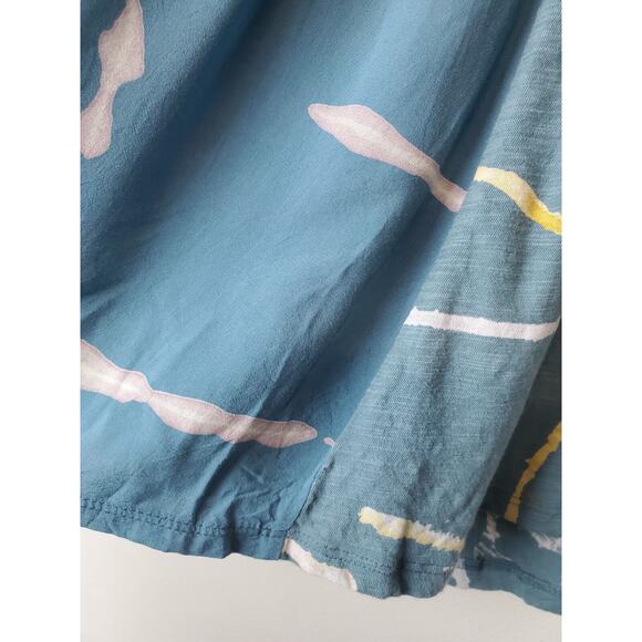 Akemi Kin Anthropologie Women Top Small Blue LIGHT STREAKS Flowey Short Sleeve - Picture 7 of 12